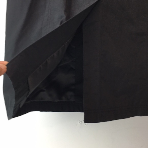 Eddie Bauer Black Trench Coat. Button up Medium - Picture 7 of 7